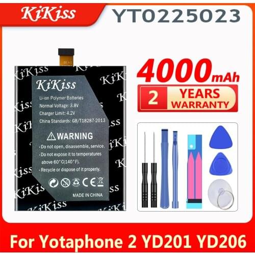 KiKiss 4000mAh YT0225023 Replacement Battery For Yotaphone 2 YD201 YD206
