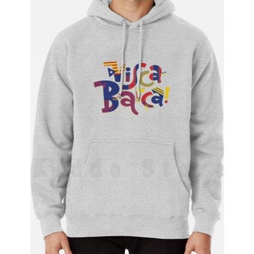 Visca Hoodie Long Sleeve Spain Espa ? A Catalu ? A Catalan Espa ? Ol Football Soccer Mes Que Un Club