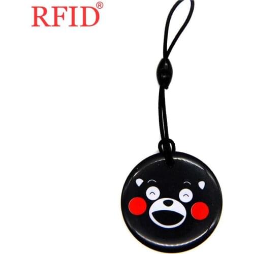 UID S50 1K 13.56Mhz Changeable Rewritable IC Card RFID Circular Dropping Gglue Waterproof Keyfob Access Control Card Key Tags 1