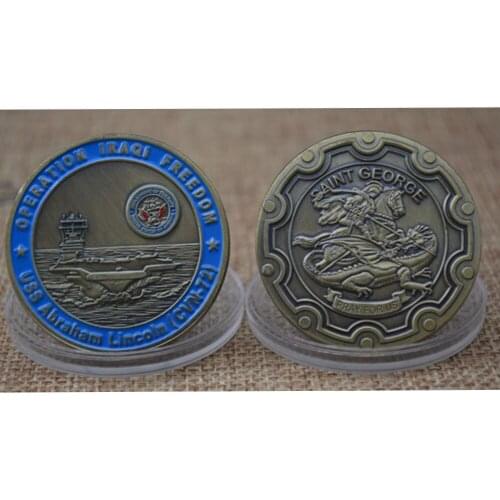 Operation Iraqi Freedom Sanit George Pray for us Military Challenge Commemorative Coin Collection
