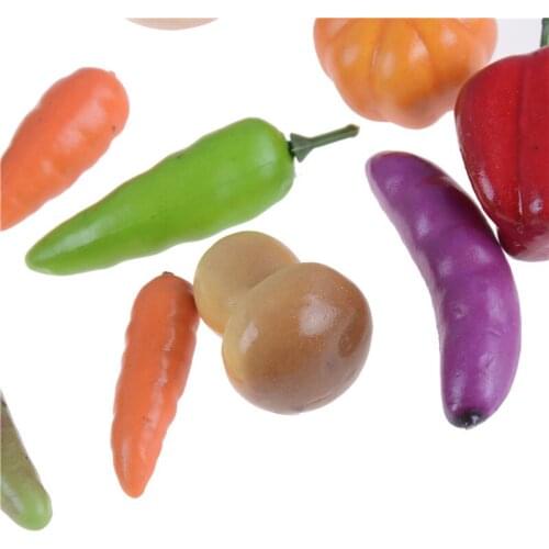 10pcs/set Many Kinds Of Vegetables Miniature Dollhouse Mini Decor Handmade Supply Home Decoration Child Pretend Toys