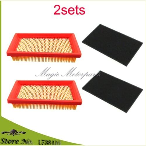 2x Air Filter & 2x Pre-Filter For Kohler XT-6 XT-7 14 083 01-S 14 083 04-S MTD 751-10298, 951-10298 Honda 17211-ZG9-M00 GVX140
