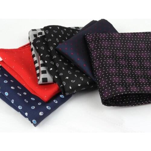 3pcs Microfiber Polyester Pocket Square Jacquard Weave Man Kerchief Apparel Accessories Adults Handkerchiefs For Evening Dress