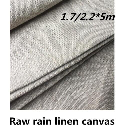 5m long 1.7/2.2m wide unprimed raw linen canvas for wholesale