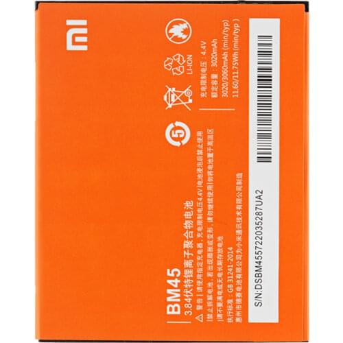 3060mAh BM45 Batteries for Xiaomi Redmi Note 2 Battery Red Rice Note2 for Hongmi Note 2 Battery