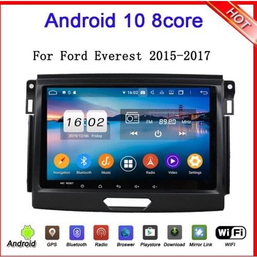 9inch capacitive touch screen android 9.0 car dvd player for Everest 2015-2017 audio stereo built in wifi DSP 4g ram 64g rom