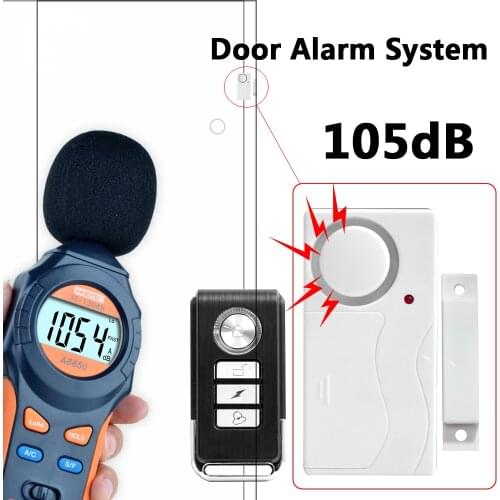 Wireless Remote Control Door Sensor Alarm Host Burglar Security Alarm System Home Protection Kit