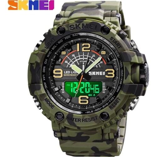 Outdoor Sport Watch Men 50M Waterproof Mens Watches Count Down Stopwatch Electronic Watch Top SKMEI Clock Mens relojes hombre