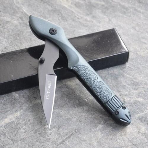 Damascus 7CR15MOV Stainless Steel Handle Folding Hunting Knife Camping Pocket Knife Tactical Knifes Outdoor Survival EDC Tools