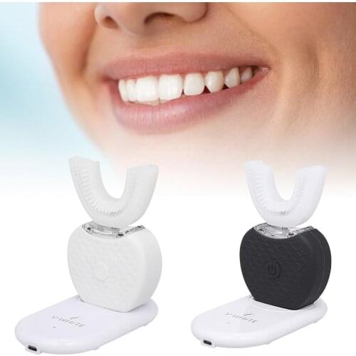Electric Silicone U Shaped Toothbrush Teeth Whitening Inductive USB Charging IPX7 Waterproof Tooth Brush Oral Cleansing Brush