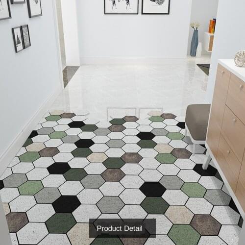 Custom Doormat Anti-Slip Dust Removal Door mat Nordic Entrance Doormat Geometric cartoon flower pattern silk enclosure floor mat