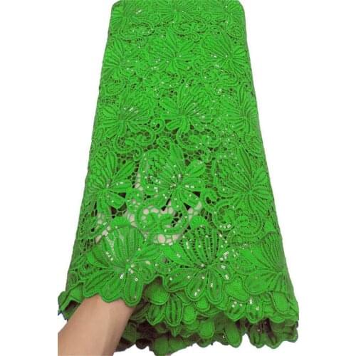 Best-Selling Nigerian Lace Fabrics milk silk With Sequins African Cord Lace Fabrics 2021 Guipure Lace Cotton Material YTB131
