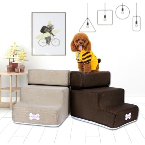 New Breathable Mesh Foldable Pet Stairs Detachable Pet Bed Cat Dog Ramp 2 Steps Pet Dog Cat Supplies Breathable mesh Washable