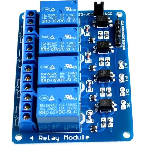 Brand New 5V 4 Channel Relay Module for Arduino PIC ARM DSP AVR Raspberry Pi