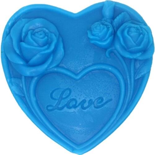 Great Mold Heart Shaped Love Rose Flower Silicone Mold for Handmade Soap, Lotion Bar, Bath Bomb, Candle,Cake Mold,Chocolate Mold