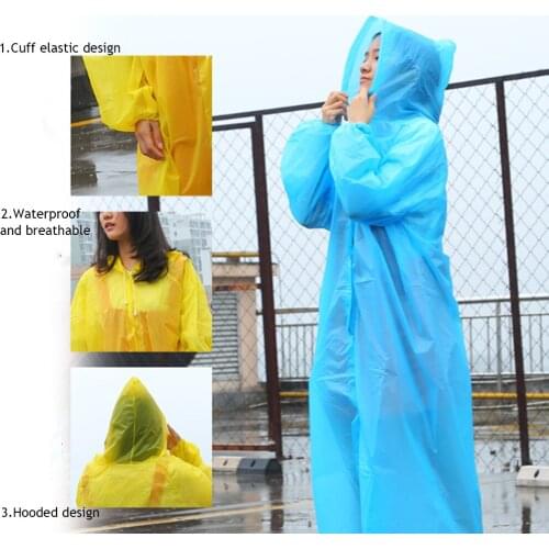 Women Man Raincoat Thickened Waterproof Rain Poncho Coat Adult Clear Hoodie Rainwear Suit Lightweight And Easy To Carry Raincoat