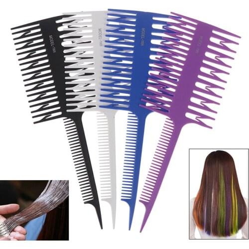 Hair Dyeing Comb Hair Coloring Highlighting Comb Wide Tooth Comb Fish Bone Hair Brush Hair Styling Barber Tool Salon Accessaries