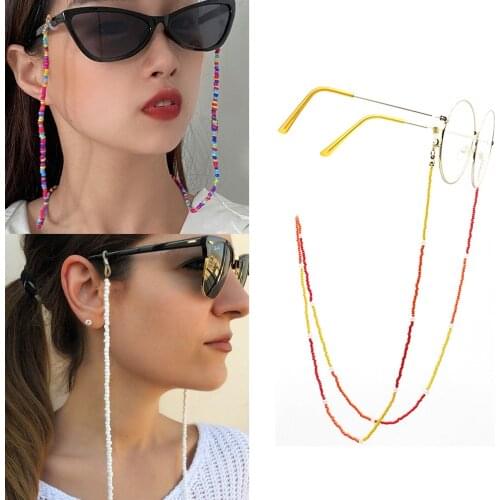 New Anti-Lost Eyeglass Strap Beaded Mask Chain Fashion Reading Glasses Sunglasses Spectacles Holder Neck Cord