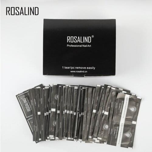 ROSALIND Nail Polish Wipes Lint free Remover of The Gel Varnish Nail Art Manicure Cleaner Removal Wipes Nail Gel Remover Clips