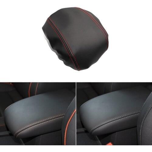 Car styling Microfiber Leather Interior Center Control Lid Armrest Box Cover Trim For VW Tiguan L 2017 2018 2019 Elastic Band