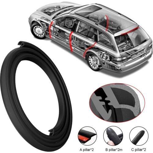 Car Door Seal Strip Rubber Strip Anti-Aging Noise-Reduction Sealing Strip Dust-proof Sealant For A B C Pillars Car Accessories