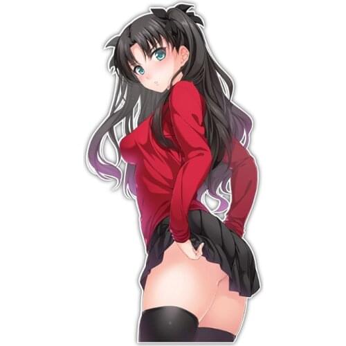 Funny Fashion Car Stickers Lovely Girl Cartoon Anime Decals Car Window Motorcycle Decoration Vinyl KK PVC 13cm X 6.9cm