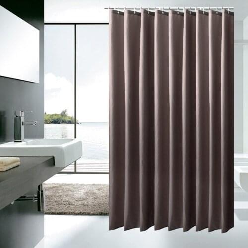 Heavy Weight Fabric Shower Curtain - Mildew Resistant, Water Repellent, and Washable Curtain , Brown Shower Curtain liner