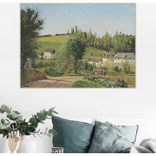 Citon Camille Pissarro《Path of l'Hermitage at Pontoise》Canvas Oil Painting Famous Artwork Picture Wall Decor Home Decoration