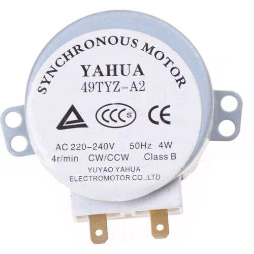 1Pcs AC 220V-240V 50Hz CW/CCW Microwave Turntable Turn Table Synchronous Motor 4 RPM