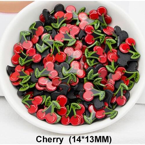 100pcs/lot Fresh Fruits Flatback Resins Cherry Apple Lemon Orange Planar Resin DIY Craft For Home Decoration Accessories