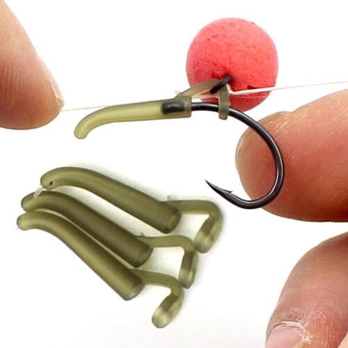 20PCS Carp Fishing Accessories Rubber Fishing Line D Rig Aligner Anti Tangle Sleeve Pop Up Boilies Bait Screw Connector Tackle