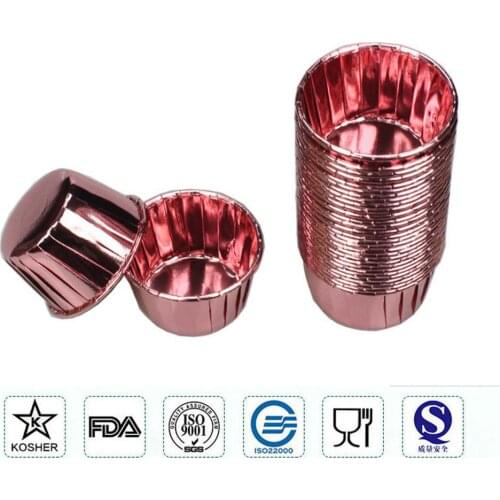 30pcs/set Cups Rose Gold Paper Cupcake Liners Wrappers Baking Cake Holder
