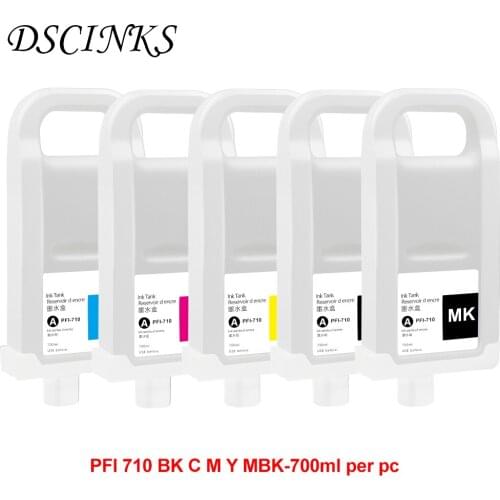 5color set PFI-710 Refillable Ink Cartridge PFI 710 for Canon TX2000 TX3000 TX4000 Printer PFI 710 with Chip