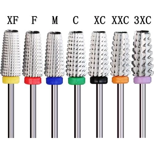 5PCS 5 IN 1 Carbide Nail Drill Bits Two-Way Carbide Bit Drill Accessories Milling Cutter For Manicure Left And Right Hand