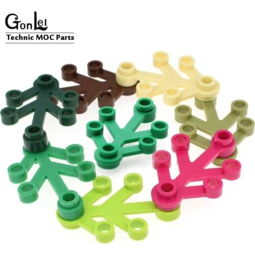 50Pcs City Plant Accessories Building Blocks Garden Grass Bush Trees Leaf MOC Brick Military Camouflage Figures Christmas Toys