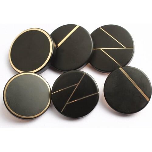 6PCS High-end round fashion metal button coat suit suit windbreaker jacket mens and womens clothes all-match buttons