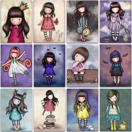 5D DIY Diamond Painting Cartoon Girl princess Full Square&Round Diamond embroidery Cross stitch Diamond mosaic Home Decor Paint