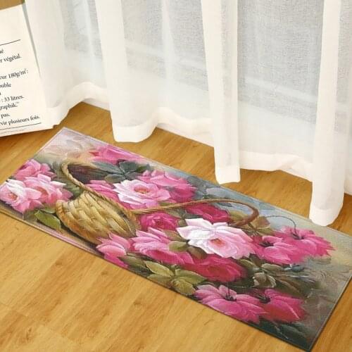 Home 3D Rug Printed Soft Room Footmat Water Absorbent Mats Carpet Kitchen Non Slip Hallway Bathroom Floor Mat Washable Machine