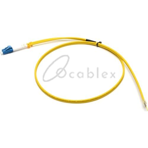 2 Cores Armoured SM DX LC UPC 3.0mm 1 Meter Armored Bunch Pigtail Patch Cord Jumper Cable Single Mode Optic for Network Pigtail