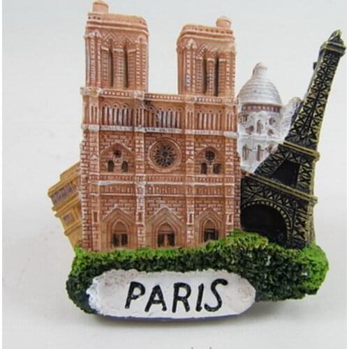 France Tourist Souvenirs Fridge Magnets Notre-Dame de Paris Resin Refrigerator Magnetic Stickers Home Decor Creative Decoration