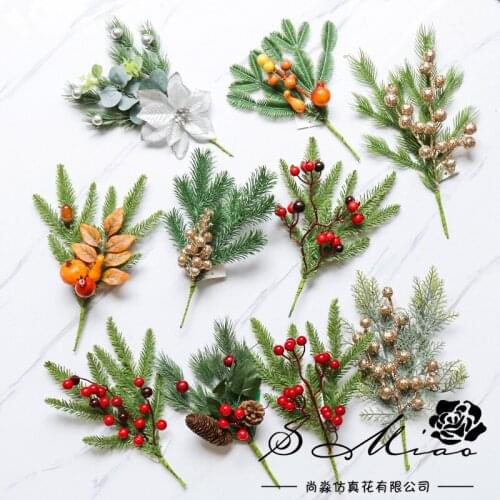 Artificial Imitation Bonsai Succulent Flower Creative Diy Christmas Accessories Flowers Arrangement Ornaments No Flower Pot