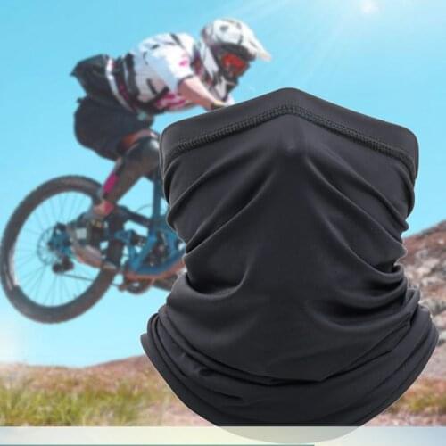 Ice Silk Sunscreen Balaclava Hats Seamless Bandana Neck Gaiter Unisex Tube Motorcycle Dustproof Face Cover Sun Protection Hood