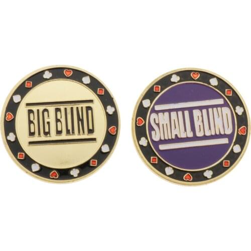 Metal Dealer Chips Blind Big/Small Texas Holdem Casino Blackjack Game Parts