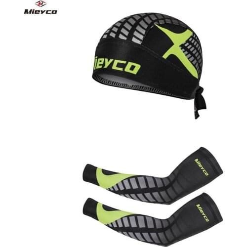 Mieyco 1 Pair Arm Sleeve UV Sun Protection Running Arm Sleeves Fitness Basketball Sport Hat Cycling Cuff Cycling Cap Bike Cap