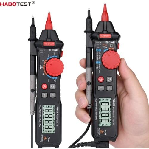 TA802 Pen Style Multimeter Auto Pattern Smart NCV Voltage Meter 600V AC DC Amp Ohmmeter Capacitance Frequency Multifunction Test