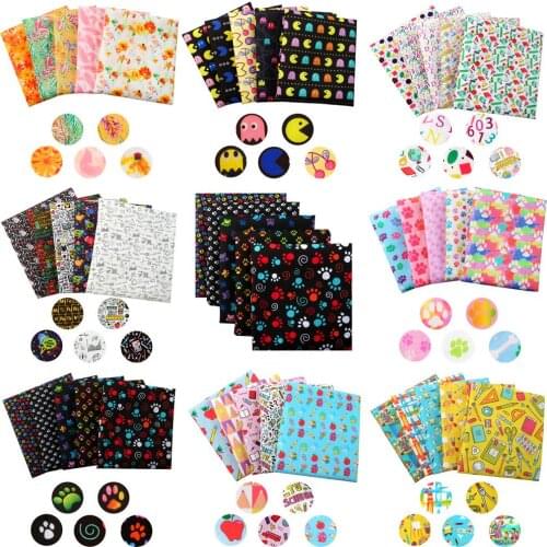 5pcs 50*145cm Patchwork Game Polyester Cotton Fabric Set Tissue Sewing Quilting Fabrics Needlework Material DIY Handmade,c19688