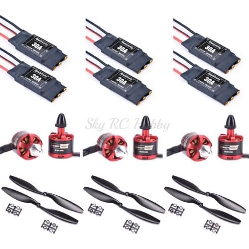 NEW 2212 920kv CW / CCW Motor 30A Brushless ESC Electronic Speed Controller 1045 Propeller For 450mm 500mm 550mm RC Helicopter