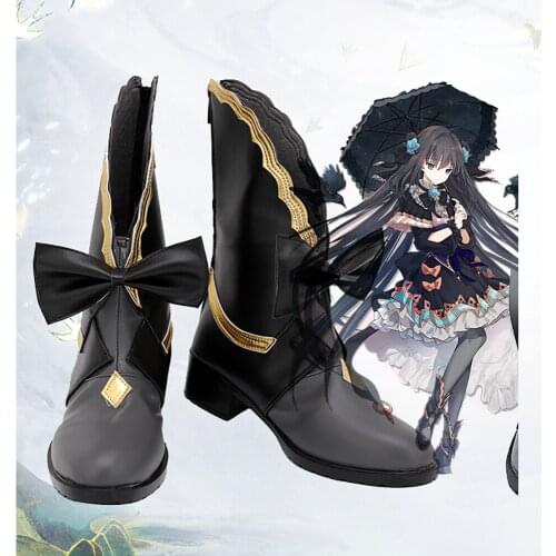 Game Arcaea Tairitsu Cosplay Boots Leather Shoes Halloween Carnival Cosplay Costume Accessory