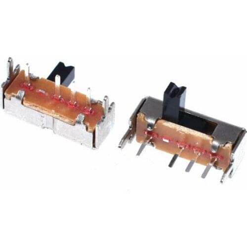 100PCS/LOT SK13D07VG4 toggle switch Horizontal handle sliding switch Horizontal 6 foot 3 gear handle height 4mm