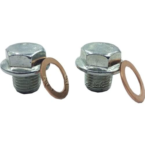 Oil drain pan gaskets screws for toyota corolla/land cruiser/prado/reiz/crown/ oil drain plug copper gasket